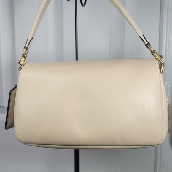 Coach Tabby Ivory Leather Shoulder Bag with Gold Hardware C0772 - Picture 6 of 11
